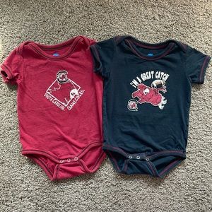 NCAA Baby Boys Carolina Gamecocks Onesies Sz 12 months
